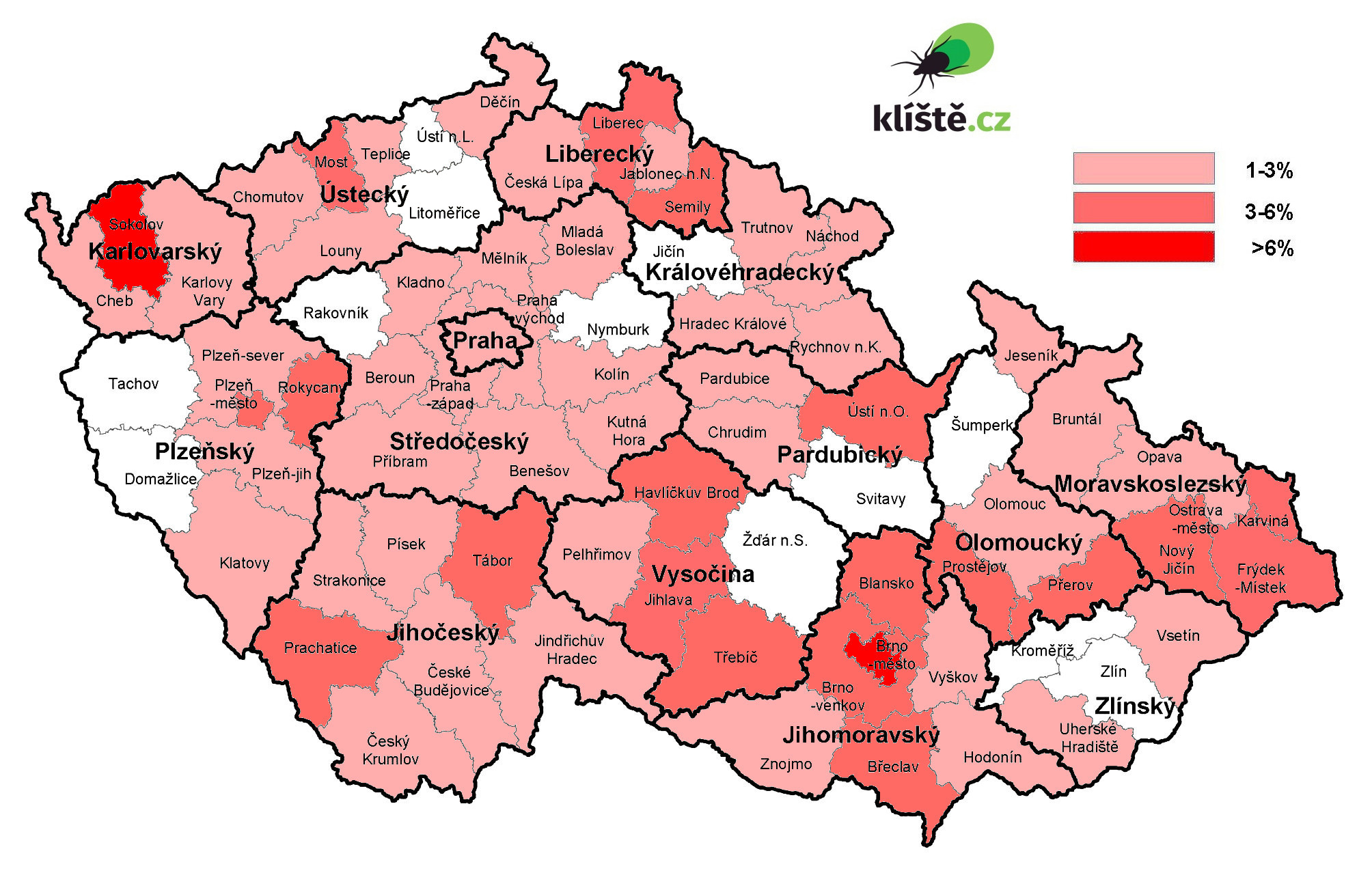 V&yacute;skyt TBEV v kl&iacute;&scaron;ťatech